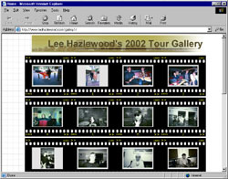 Lee Hazlewood's 2002 tour pictures